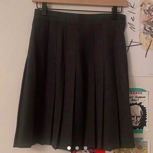 Vintage Slate Grey Pleated Skirt